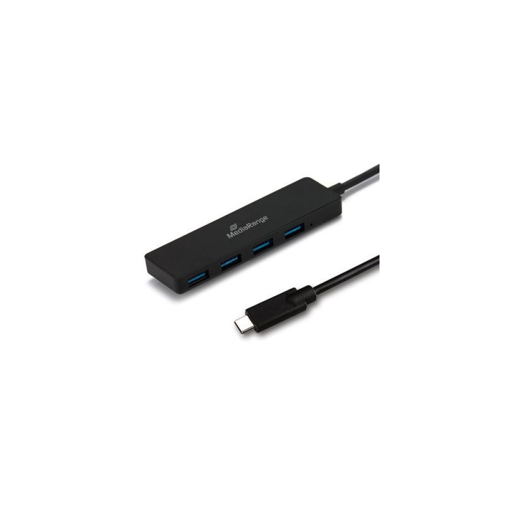 MediaRange - MRCS508 hub de interfaz USB 3.2 Gen 1 (3.1 Gen 1) Type-C 5000 Mbit/s Negro