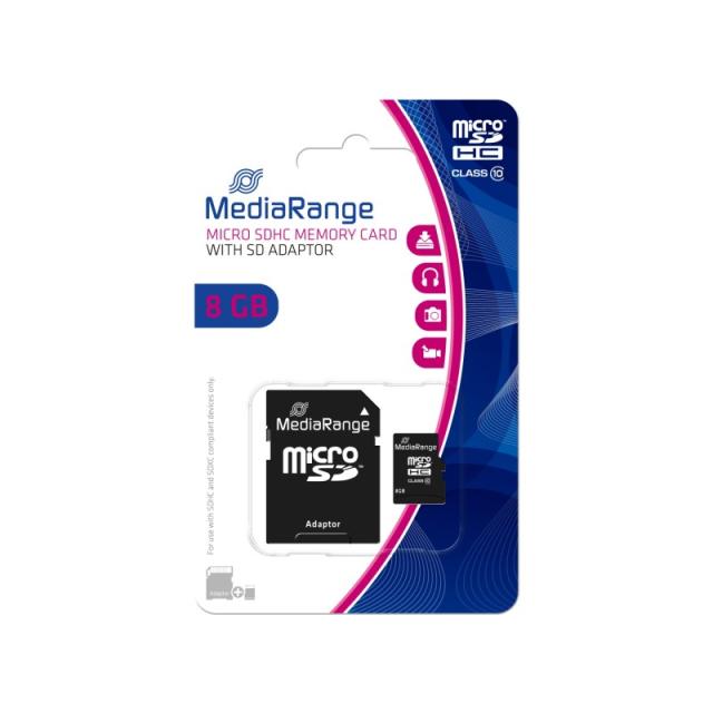 MediaRange - 8GB microSDHC Clase 10