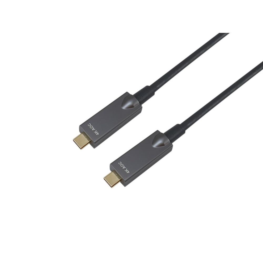 Equip - 119461 Cable óptico activo USB-C a C, M/M, 5,0m, PD 60W, 4K/60Hz, 10Gbps, Vídeo+Datos+PD