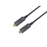 Equip - 119461 Cable óptico activo USB-C a C, M/M, 5,0m, PD 60W, 4K/60Hz, 10Gbps, Vídeo+Datos+PD