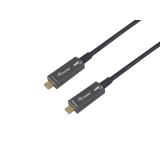 Equip - 119461 Cable óptico activo USB-C a C, M/M, 5,0m, PD 60W, 4K/60Hz, 10Gbps, Vídeo+Datos+PD