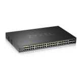 Zyxel - GS2220-50HP-EU0101F switch Gestionado L2 Gigabit Ethernet (10/100/1000) Energía sobre Ethernet (PoE) Negro