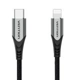 Vention - Cable USB 2.0 Tipo-C Lightning TACHF/ USB Tipo-C Macho - Lightning Macho/ 1m/ Gris
