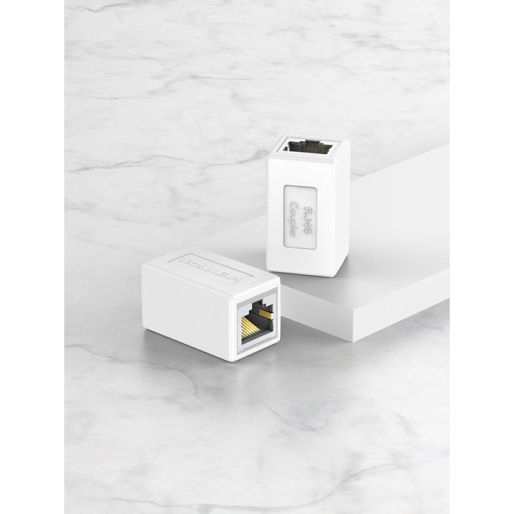 Vention - Adaptador Conector RJ45 IPVW0 Cat6 FTP/ RJ45 Hembra - RJ45 Hembra/ Blanco