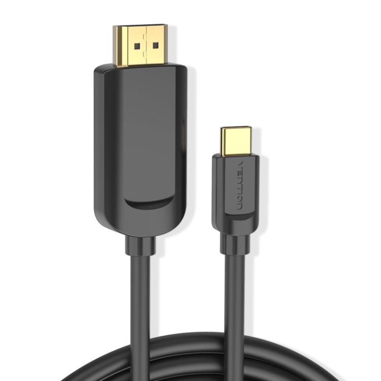 Vention - Cable Conversor HDMI 1.4 4K CGUBG/ USB Tipo-C Macho - HDMI Macho/ 1.5m/ Negro