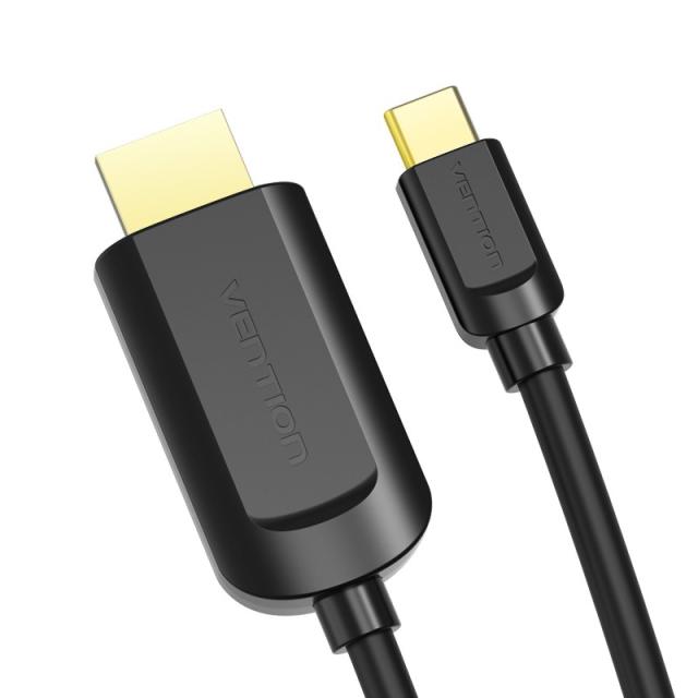 Vention - Cable Conversor HDMI 1.4 4K CGUBG/ USB Tipo-C Macho - HDMI Macho/ 1.5m/ Negro