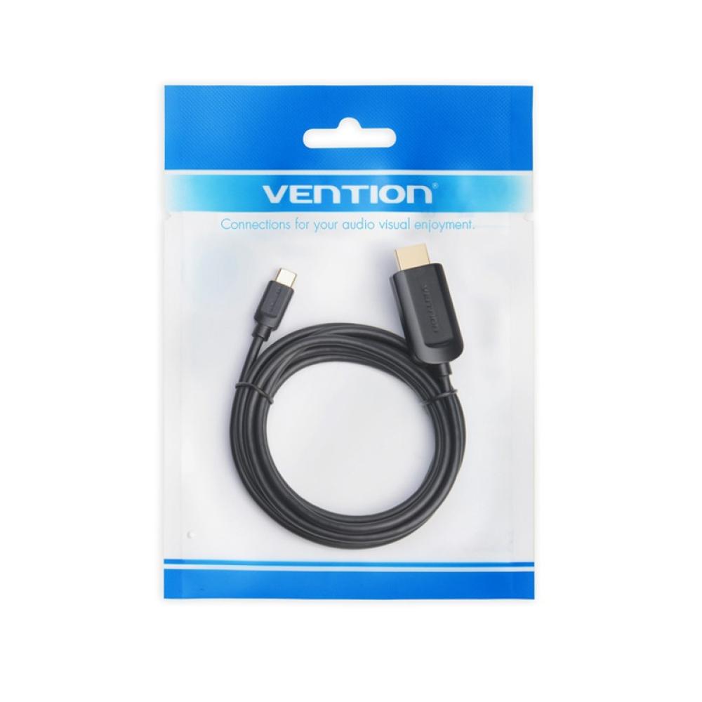 Vention - Cable Conversor HDMI 1.4 4K CGUBG/ USB Tipo-C Macho - HDMI Macho/ 1.5m/ Negro