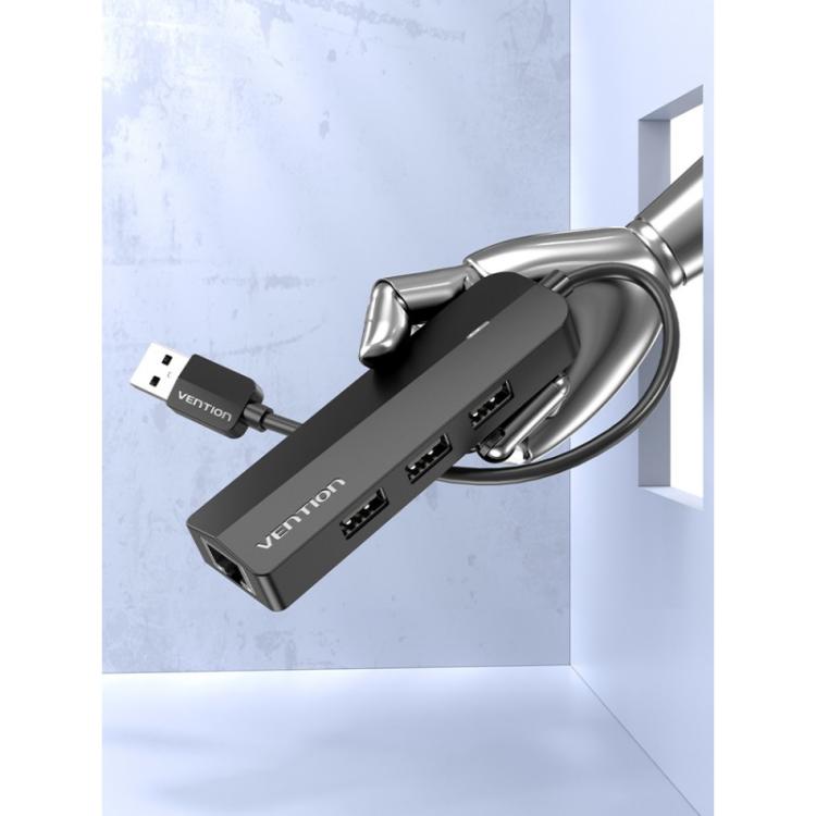 Vention - Docking USB 2.0 CHPBB/ 3xUSB/ 1xMicro USB/ 1xRJ45/ Negro