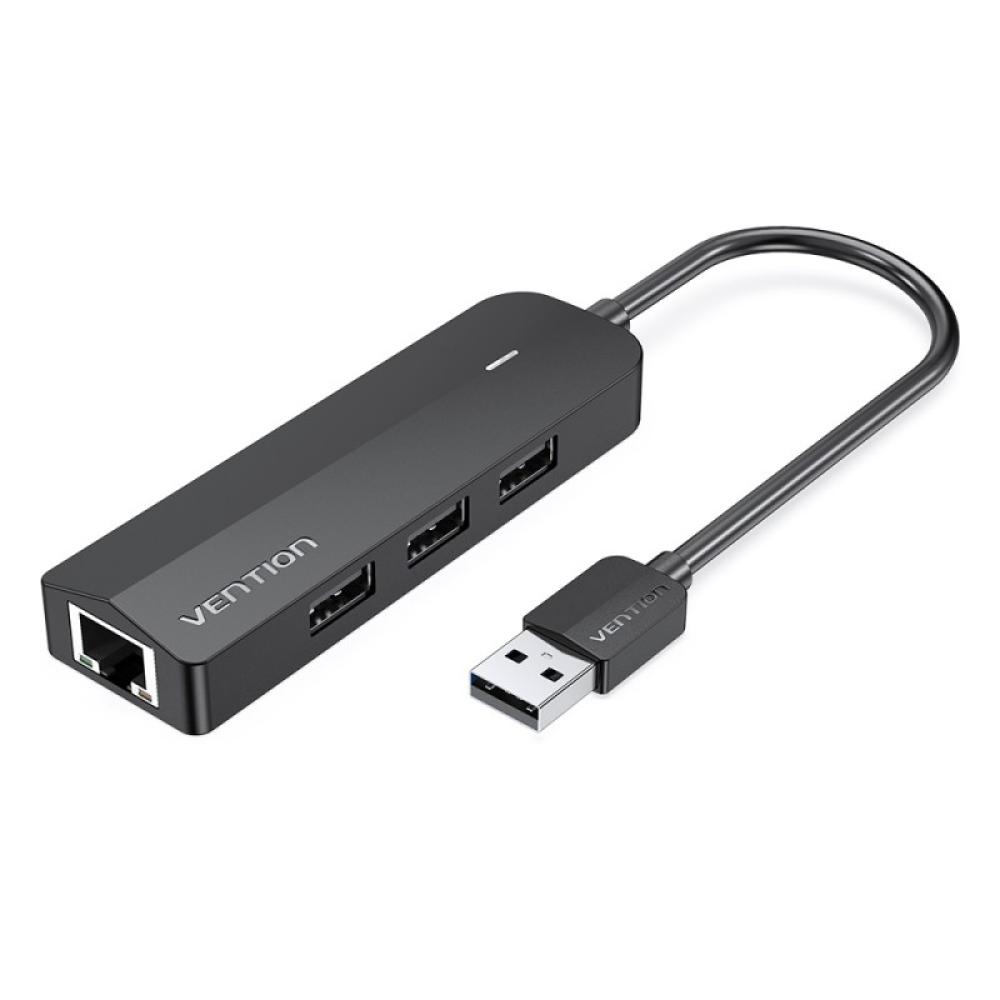 Vention - Docking USB 2.0 CHPBB/ 3xUSB/ 1xMicro USB/ 1xRJ45/ Negro