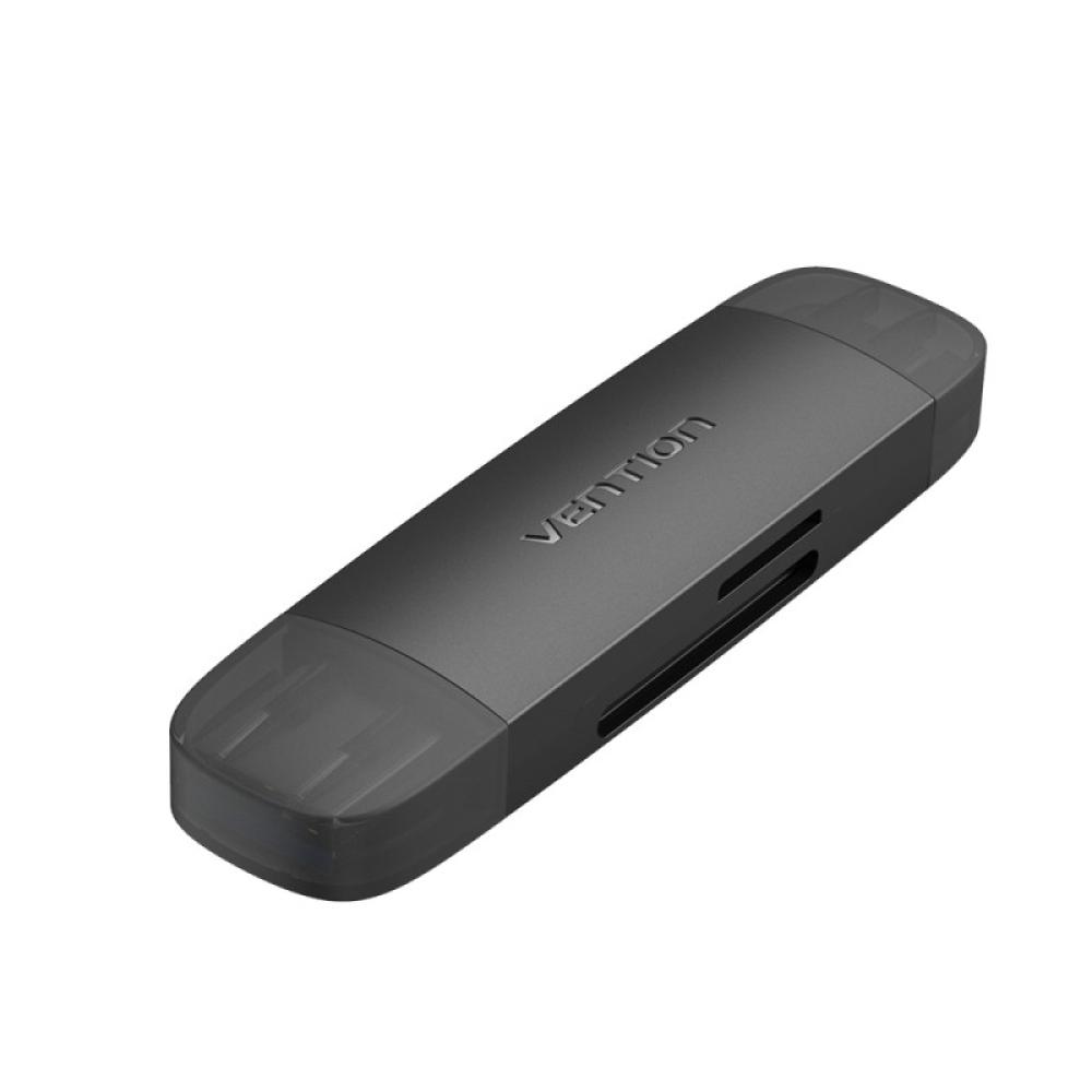 Vention - Lector de Tarjetas Externo CLKB0/ USB 3.0 y USB Tipo-C