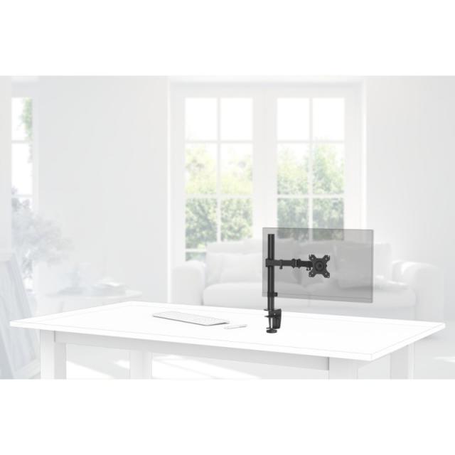 Hama - Soporte Monitor de 13" a 32" con 1 Brazo (VESA 75x75-100x100, Inclinación +45°/-45°, Giro 180°, hasta 10kg, Ajustable en