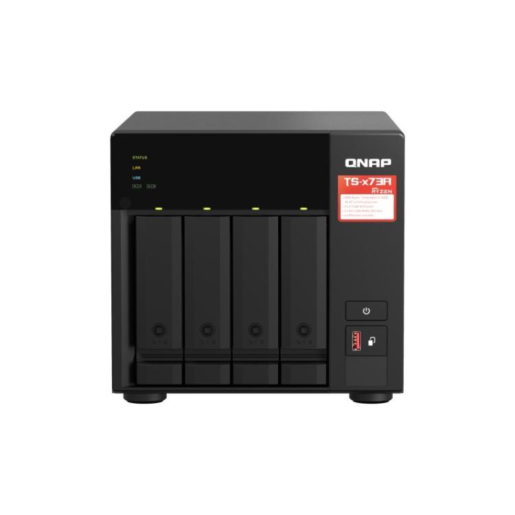 QNAP - TS-473A + QSW-1105-5T Bundle Pack NAS Torre Ryzen Embedded V1500B 8 GB DDR4 0 TB QNAP Turbo System Negro
