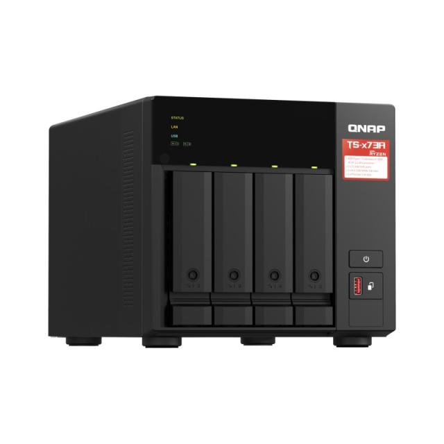 QNAP - TS-473A + QSW-1105-5T Bundle Pack NAS Torre Ryzen Embedded V1500B 8 GB DDR4 0 TB QNAP Turbo System Negro