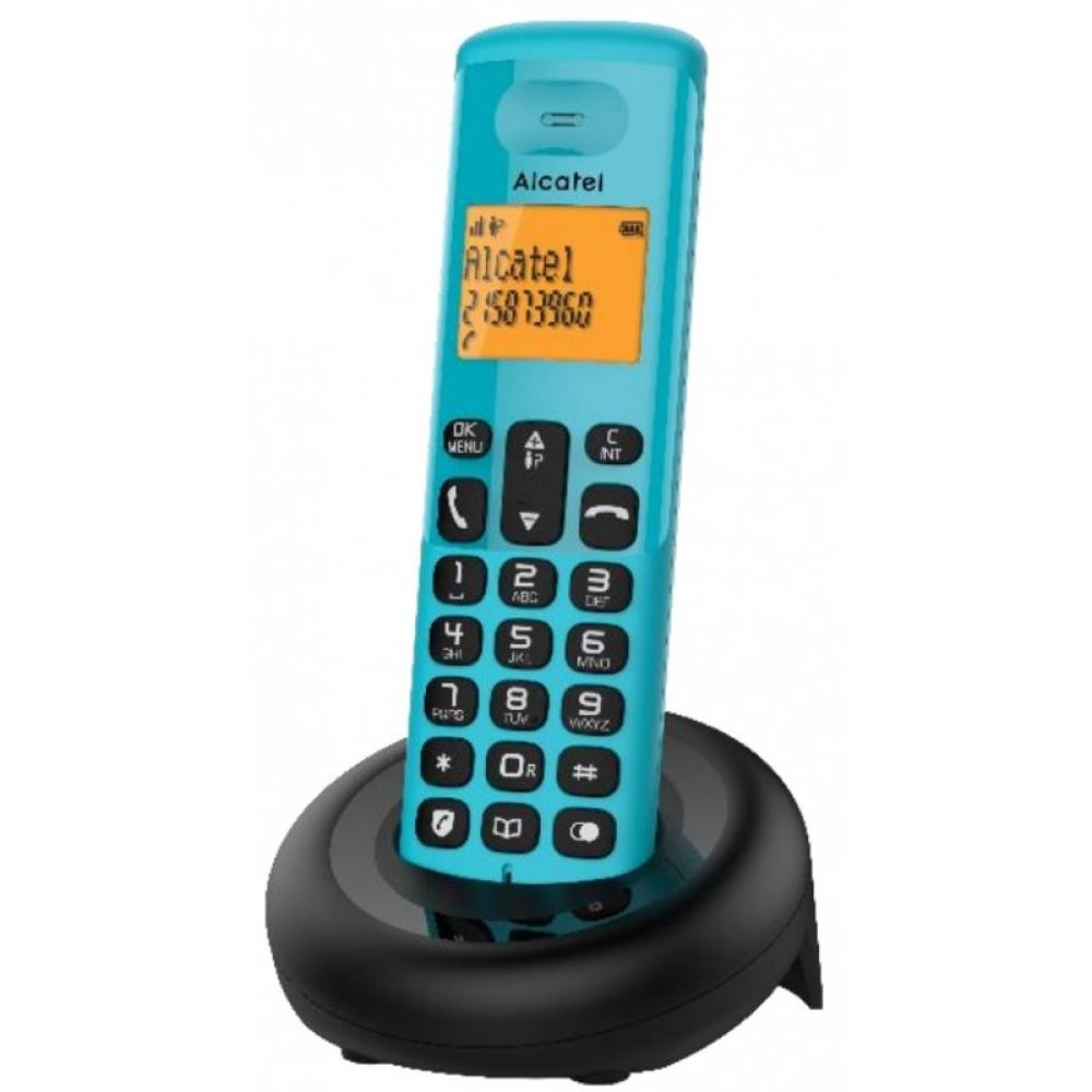 Alcatel - E160 Teléfono DECT Identificador de llamadas Negro, Verde