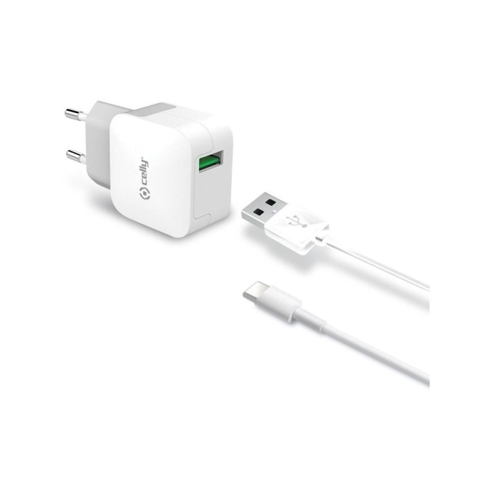 Celly - TCUSBLIGHT cargador de dispositivo móvil Blanco Interior