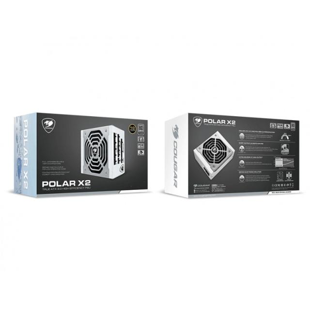 COUGAR - CGR-POLAR-X2-1200 unidad de fuente de alimentación 1200 W 20+4 pin ATX ATX Plata