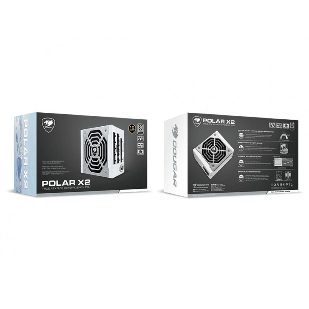 COUGAR - CGR-POLAR-X2-1200 unidad de fuente de alimentación 1200 W 20+4 pin ATX ATX Plata