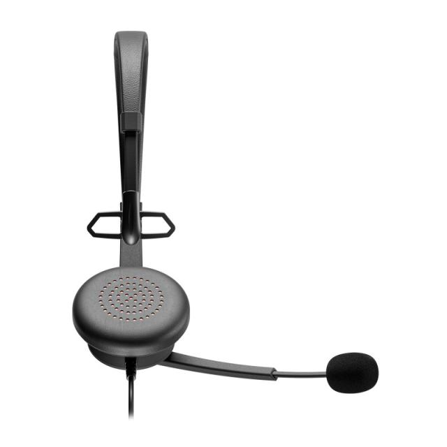 Axtel - AXH-ACEUCM auricular y casco Auriculares Alámbrico Diadema Oficina/Centro de llamadas USB Type-C / USB Type-A Negro