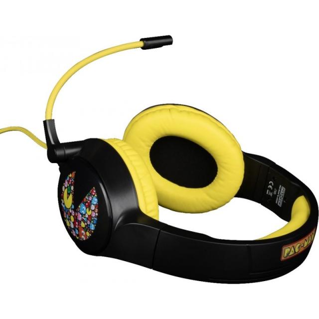 Konix - PacMan Auriculares Alámbrico Diadema Juego USB tipo A Negro, Amarillo