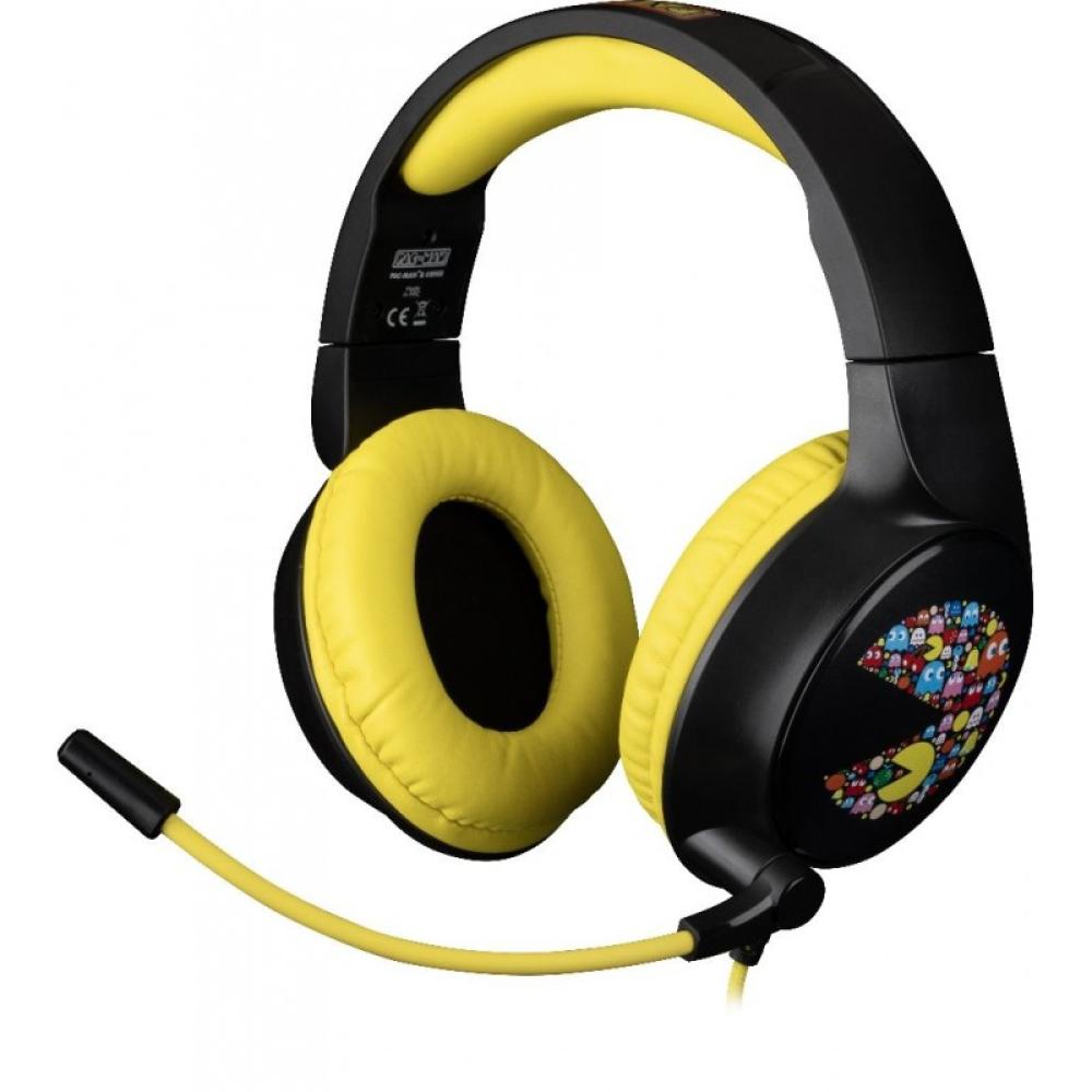 Konix - PacMan Auriculares Alámbrico Diadema Juego USB tipo A Negro, Amarillo
