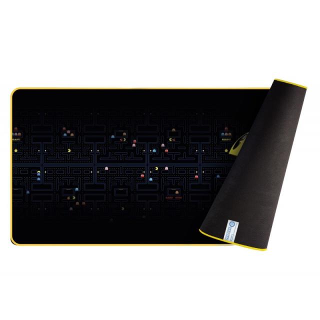 Konix - PacMan Alfombrilla de ratón para juegos Negro, Azul, Amarillo
