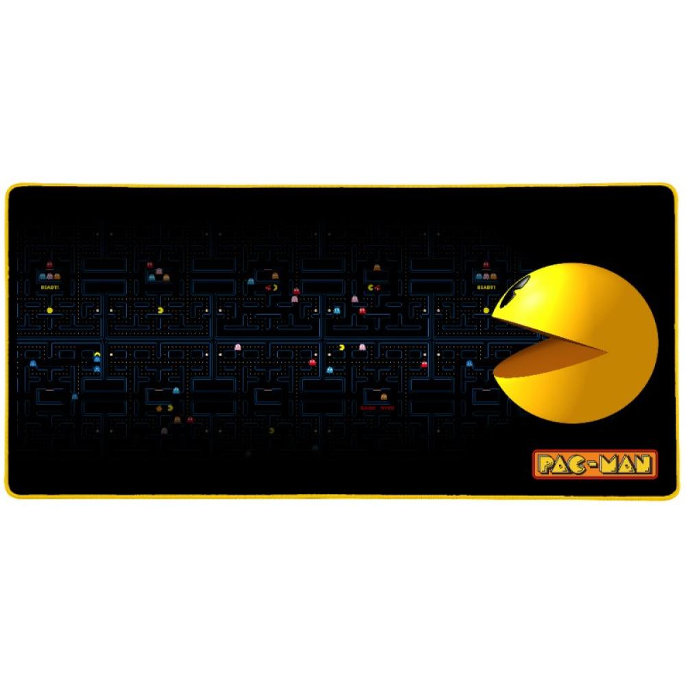 Konix - PacMan Alfombrilla de ratón para juegos Negro, Azul, Amarillo
