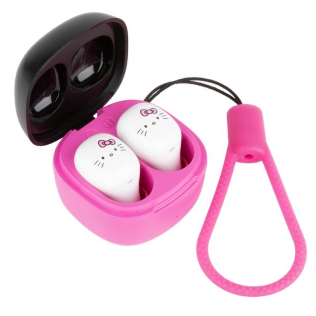 Konix - Hello Kitty Auriculares Inalámbrico Dentro de oído Llamadas/Música Bluetooth Rosa, Blanco