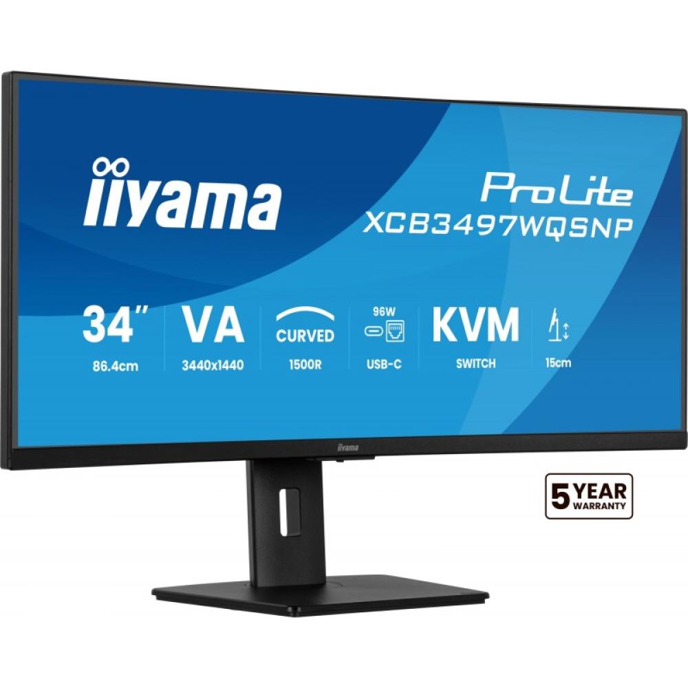 iiyama - ProLite XCB3497WQSNP-B1 pantalla para PC 86,4 cm (34") 3440 x 1440 Pixeles UltraWide Quad HD LED Negro