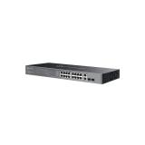 TP-Link - Omada ES220GMP switch Gestionado L2 Gigabit Ethernet (10/100/1000) Energía sobre Ethernet (PoE) Negro