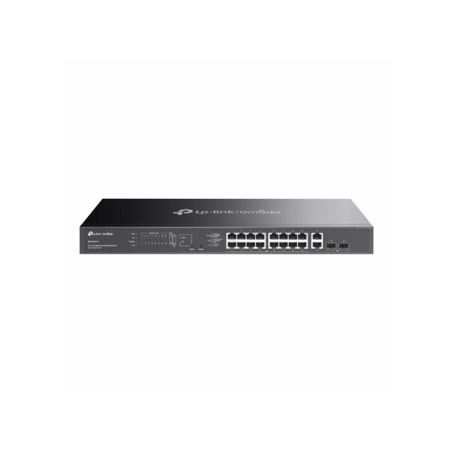 TP-Link - Omada ES220GMP switch Gestionado L2 Gigabit Ethernet (10/100/1000) Energía sobre Ethernet (PoE) Negro