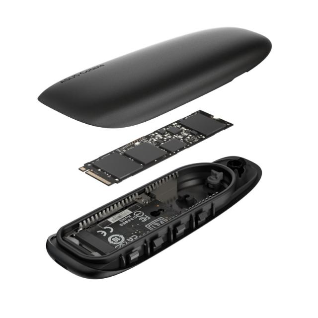 ASUS - COBBLE Black (ESD-A1A/BLK) Caja externa para unidad de estado sólido (SSD) Negro M.2