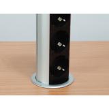 Equip - 333304 unidad de distribución de energía (PDU) 3 salidas AC Negro, Plata