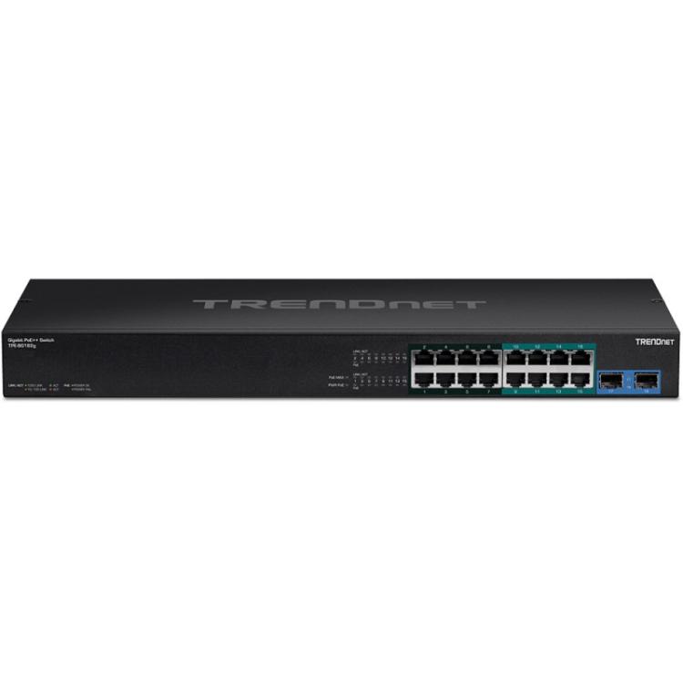 Trendnet - TPE-BG182G switch No administrado Gigabit Ethernet (10/100/1000) Energía sobre Ethernet (PoE) 1U Negro