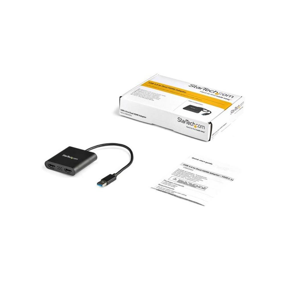 StarTech.com - Adaptador USB 3.0 a HDMI Doble - 4K 30Hz