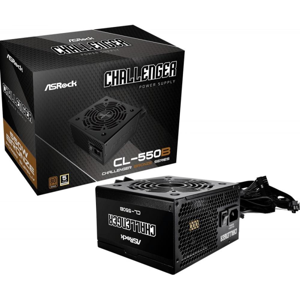 Asrock - CL-550B Challenger unidad de fuente de alimentación 550 W 20+4 pin ATX ATX Negro