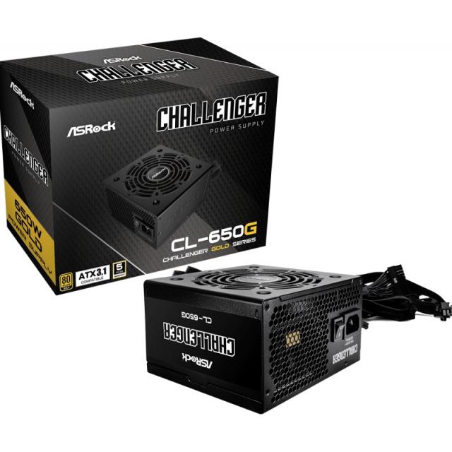 Asrock - CL-650G Challenger unidad de fuente de alimentación 650 W 20+4 pin ATX ATX Negro
