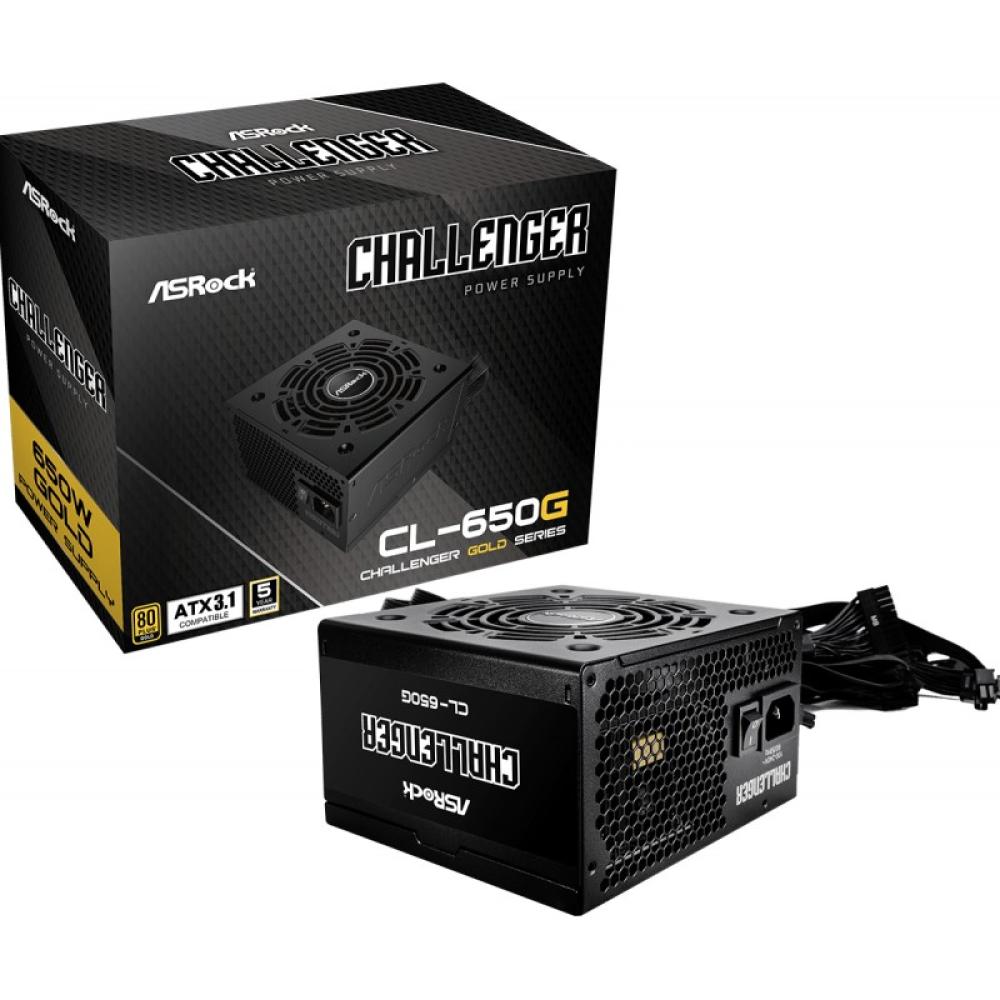 Asrock - CL-650G Challenger unidad de fuente de alimentación 650 W 20+4 pin ATX ATX Negro