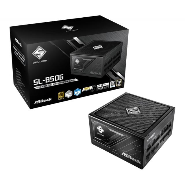 Asrock - SL-850G Steel Legend unidad de fuente de alimentación 850 W 20+4 pin ATX ATX Negro
