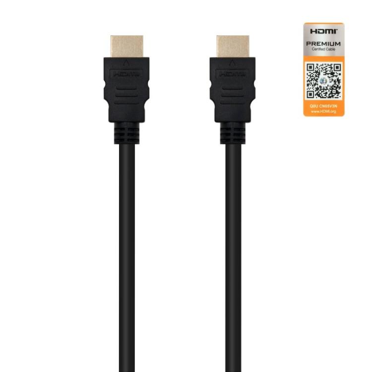 Nanocable - HDMI V2.0, 2m cable HDMI HDMI tipo A (Estándar) Negro