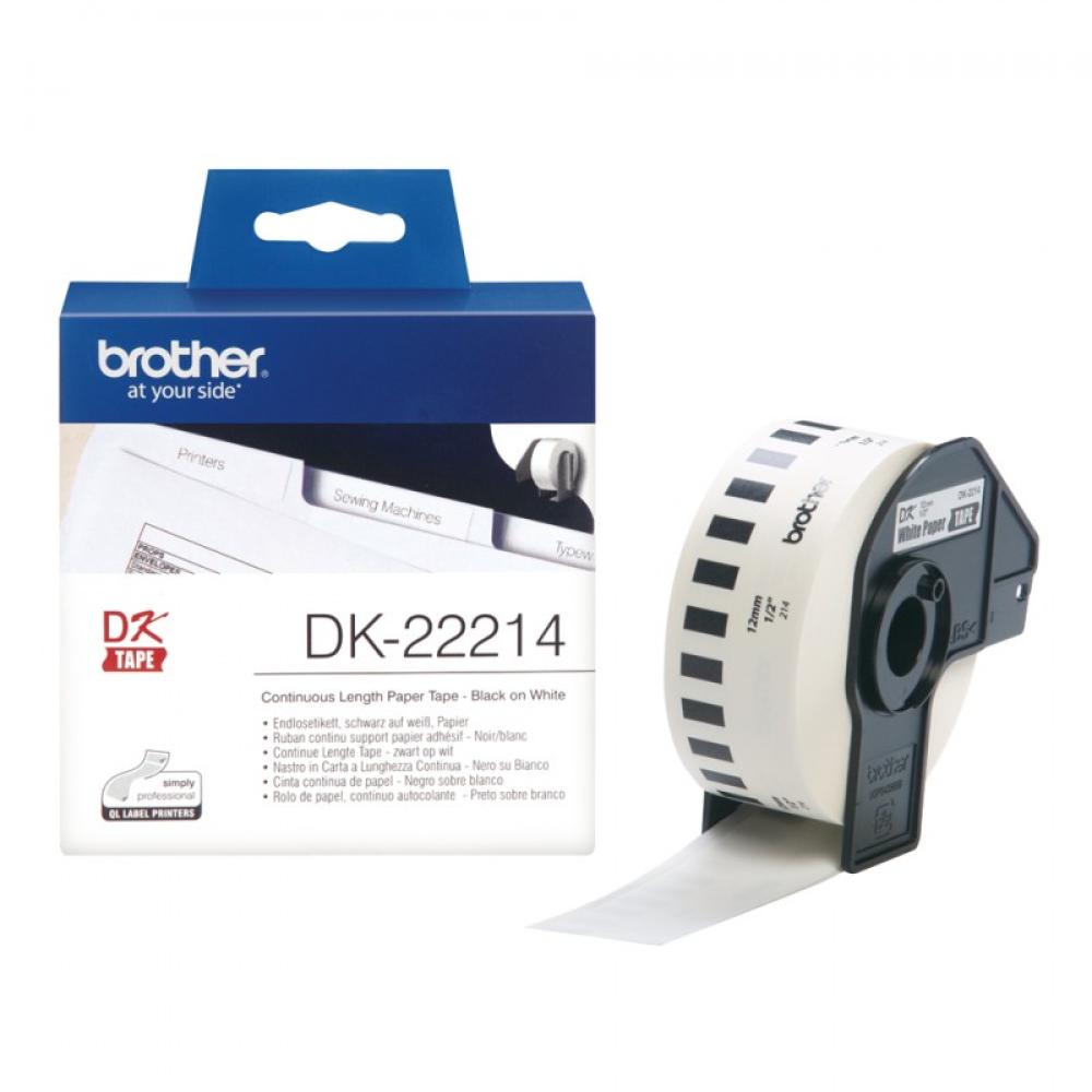 Brother - DK-22214 cinta para impresora de etiquetas Negro sobre blanco