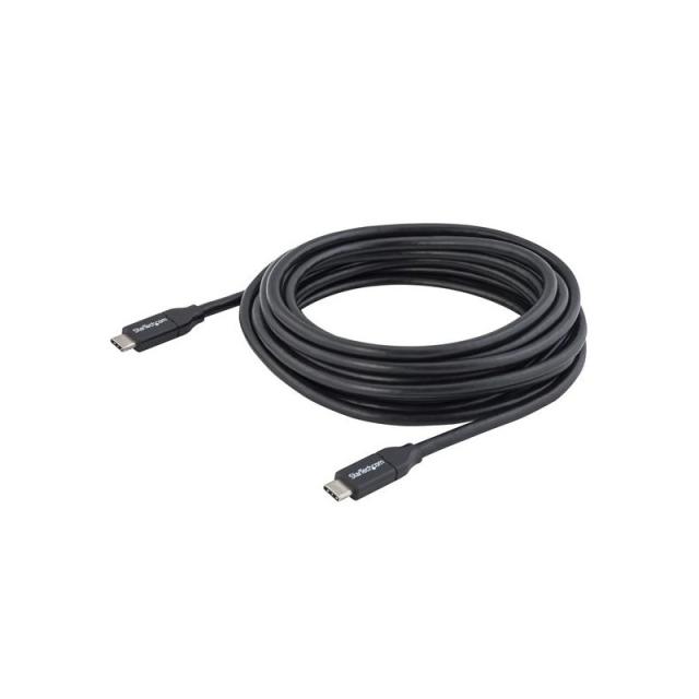 StarTech.com - Cable USB-C de 4 metros con Capacidad para Entrega de Potencia (5A) - USB 2.0 - Certificado