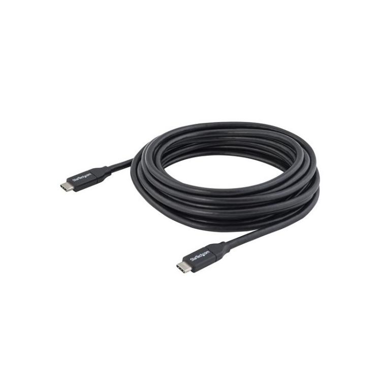 StarTech.com - Cable USB-C de 4 metros con Capacidad para Entrega de Potencia (5A) - USB 2.0 - Certificado