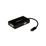 StarTech.com - Adaptador USB-C de Vídeo Multipuertos - 3en1 - 4K 30Hz - Negro