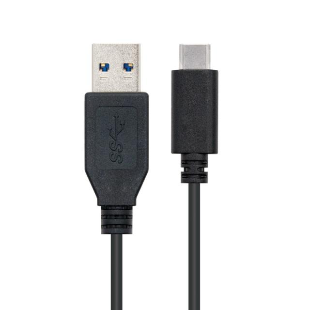 Nanocable - USB 3.1, 1m cable USB USB 3.2 Gen 2 (3.1 Gen 2) USB C USB A Negro