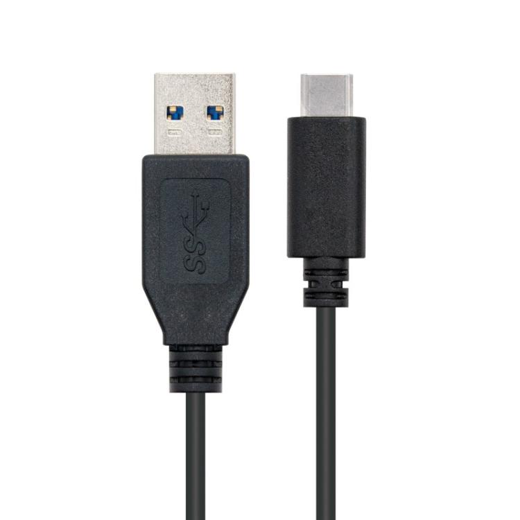 Nanocable - USB 3.1, 1m cable USB USB 3.2 Gen 2 (3.1 Gen 2) USB C USB A Negro
