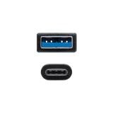 Nanocable - USB 3.1, 1m cable USB USB 3.2 Gen 2 (3.1 Gen 2) USB C USB A Negro
