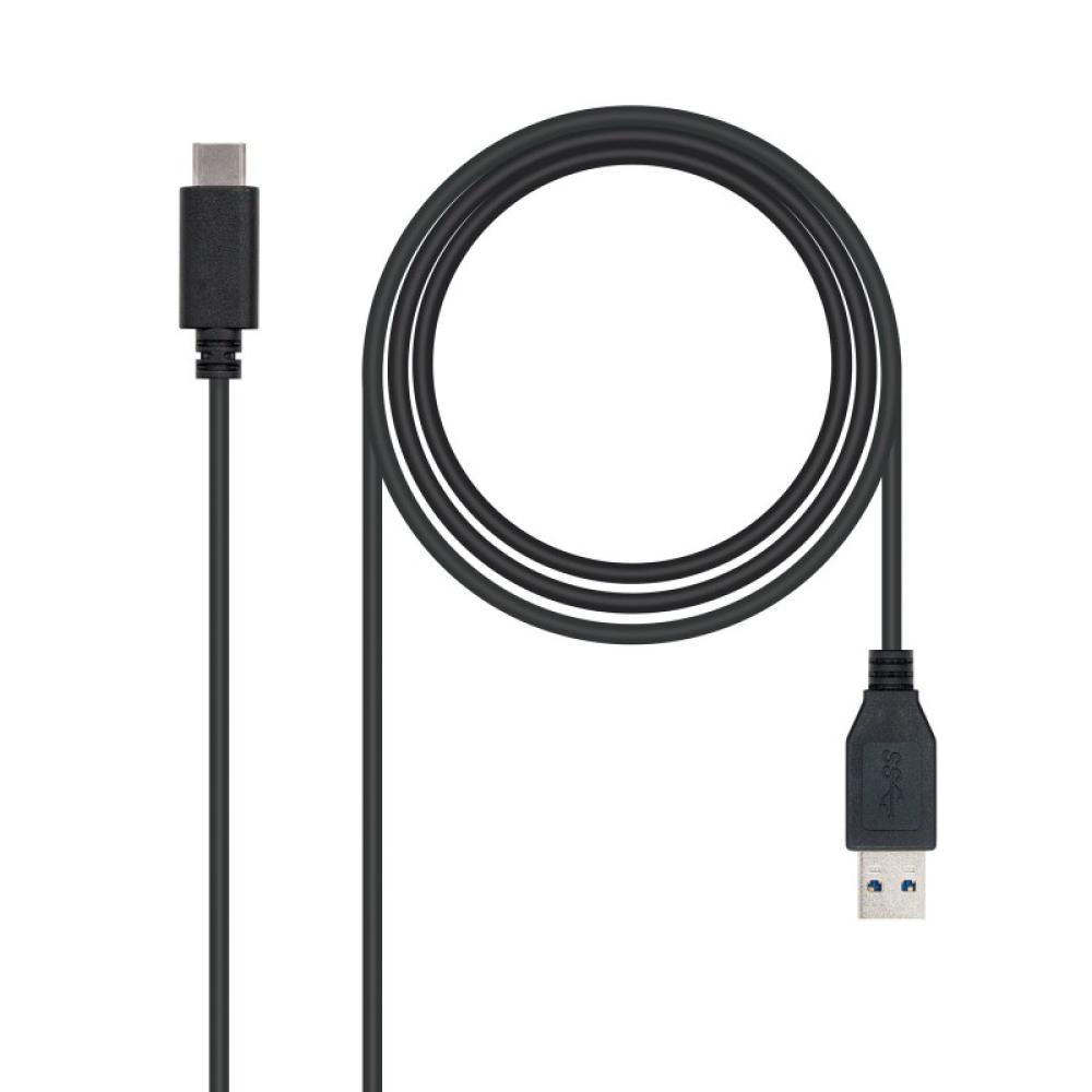 Nanocable - USB 3.1, 1m cable USB USB 3.2 Gen 2 (3.1 Gen 2) USB C USB A Negro