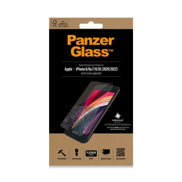 PanzerGlass - Screen Protector iPhone 8 / 7 / 6s / 6 / SE (2020/2022) / Standard Fit Protector de pantalla Apple 1 pieza(s)