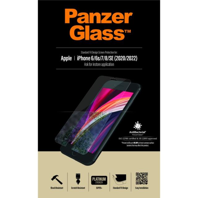 PanzerGlass - Screen Protector iPhone 8 / 7 / 6s / 6 / SE (2020/2022) / Standard Fit Protector de pantalla Apple 1 pieza(s)