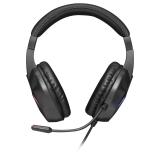 Mars Gaming - MH122 Negro, Cascos Gaming FRGB Over Ear con Micrófono, Sonido HiFi, Cancelación de Sonido, Ultraligeros, PS4 PS5